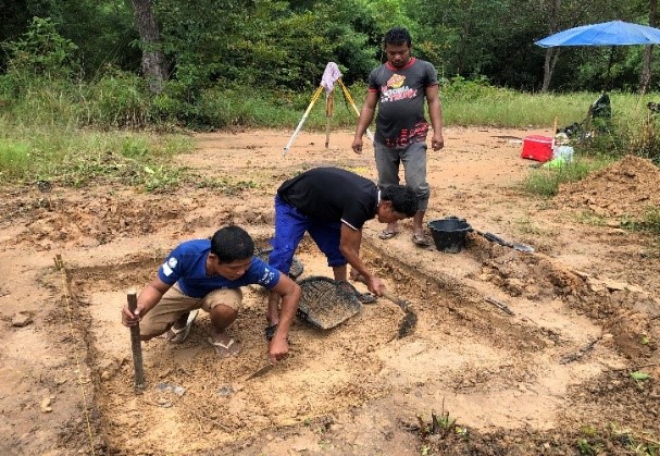 Archaeological excavations at the construction site of the smartphone antenna tower